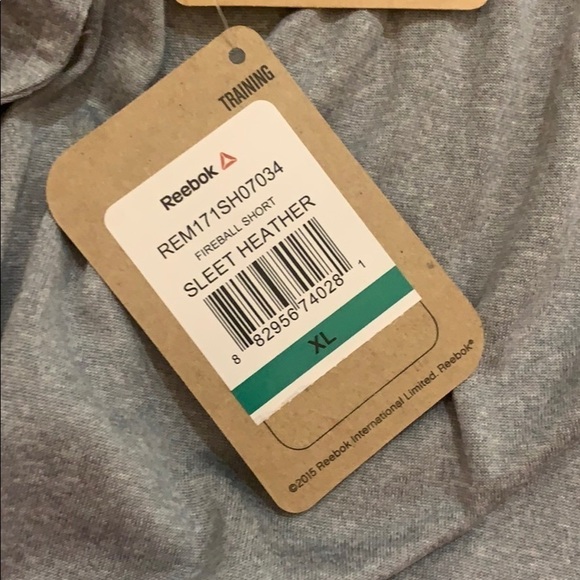 New Men’s Reebok Drawstring Athletic Shorts Gray - Picture 6 of 12